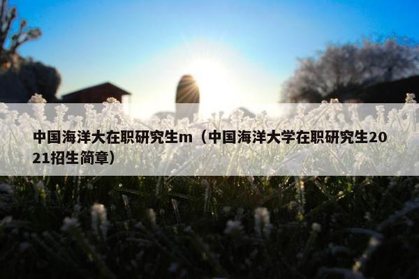 中国海洋大在职研究生m（中国海洋大学在职研究生2021招生简章）