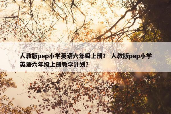 人教版pep小学英语六年级上册？ 人教版pep小学英语六年级上册教学计划？