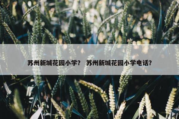 苏州新城花园小学？ 苏州新城花园小学电话？