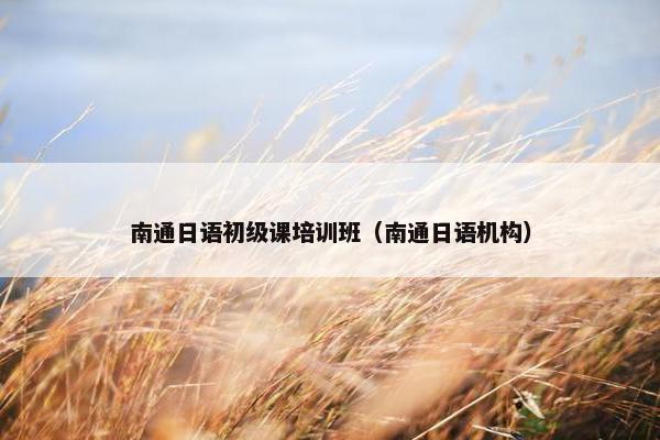 南通日语初级课培训班（南通日语机构）