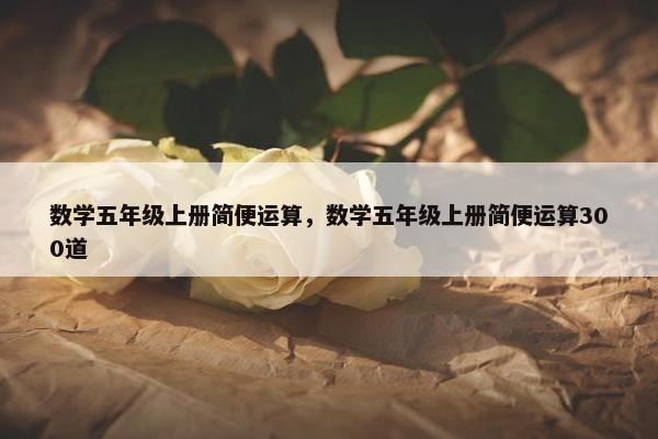 数学五年级上册简便运算，数学五年级上册简便运算300道