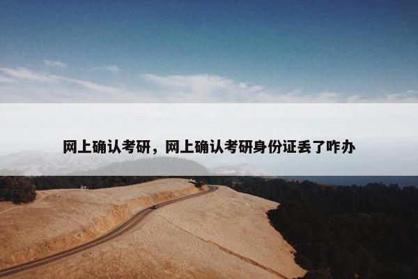 网上确认考研，网上确认考研身份证丢了咋办