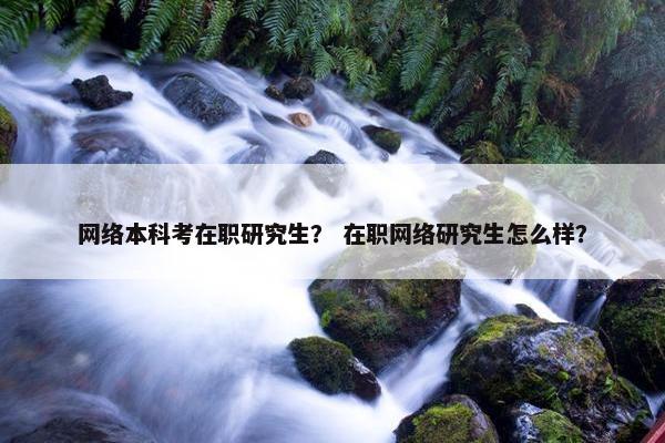 网络本科考在职研究生？ 在职网络研究生怎么样？