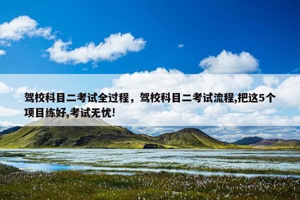 驾校科目二考试全过程，驾校科目二考试流程,把这5个项目练好,考试无忧!