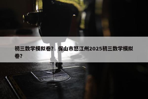 初三数学模拟卷？ 保山市怒江州2025初三数学模拟卷？