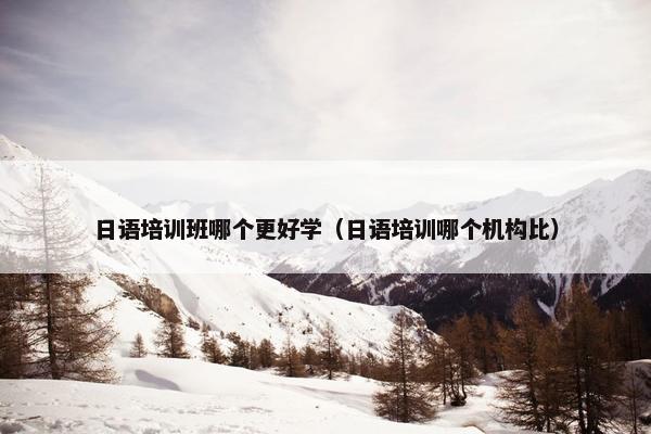 日语培训班哪个更好学（日语培训哪个机构比）