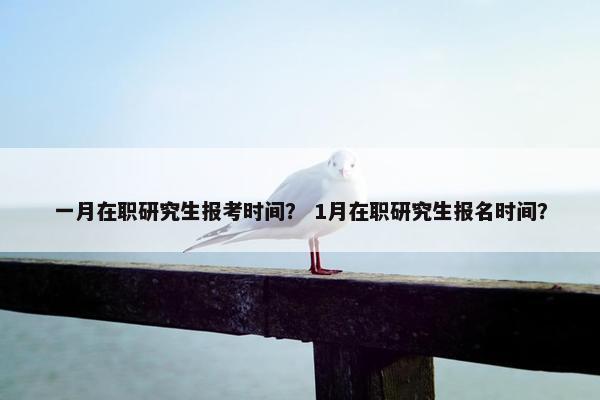 一月在职研究生报考时间？ 1月在职研究生报名时间？