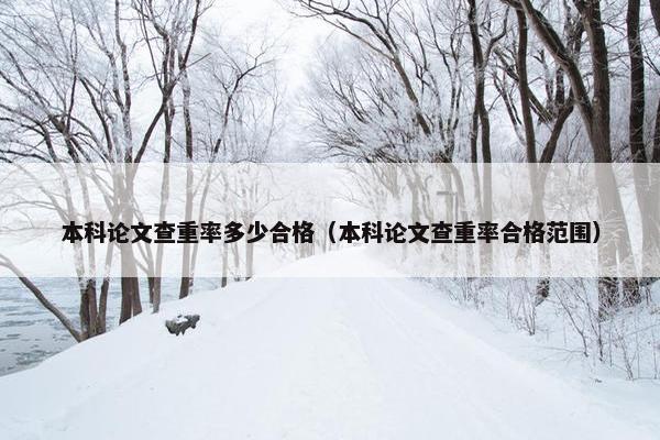 本科论文查重率多少合格（本科论文查重率合格范围）