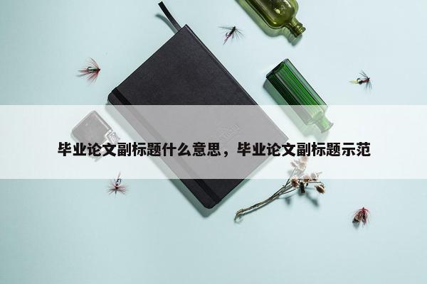 毕业论文副标题什么意思，毕业论文副标题示范