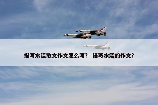 描写水洼散文作文怎么写？ 描写水洼的作文？