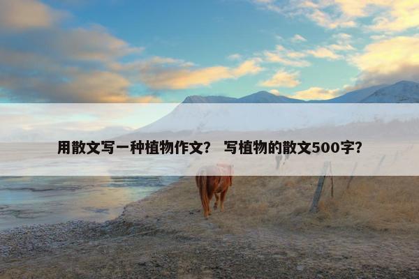 用散文写一种植物作文？ 写植物的散文500字？