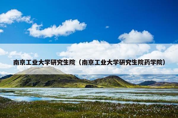 南京工业大学研究生院（南京工业大学研究生院药学院）