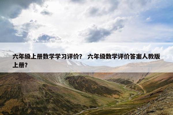 六年级上册数学学习评价？ 六年级数学评价答案人教版上册？