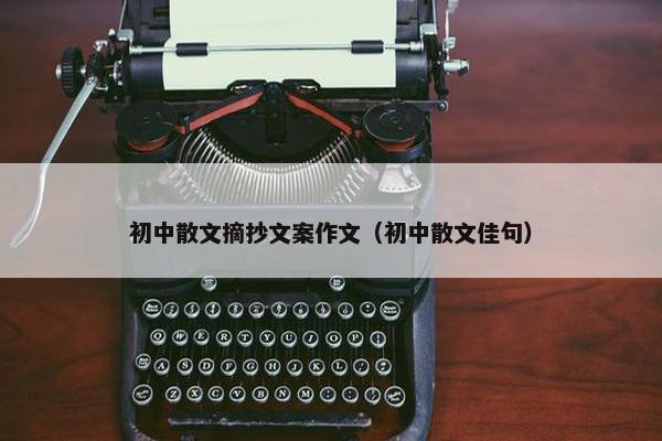 初中散文摘抄文案作文（初中散文佳句）