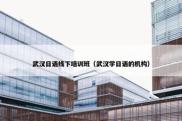 武汉日语线下培训班（武汉学日语的机构）