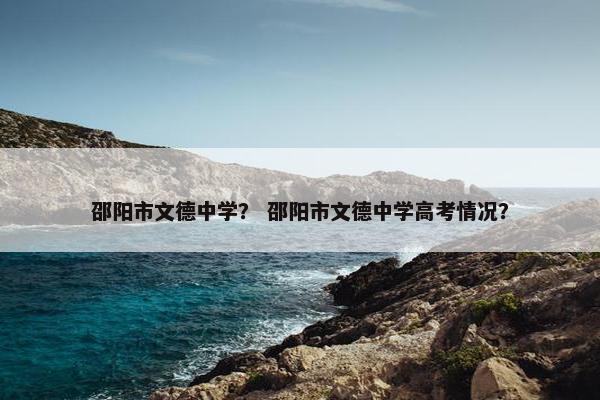邵阳市文德中学？ 邵阳市文德中学高考情况？