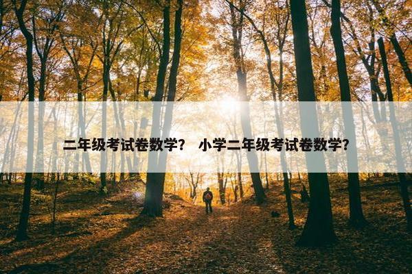 二年级考试卷数学？ 小学二年级考试卷数学？