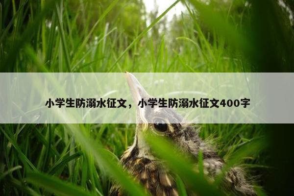 小学生防溺水征文，小学生防溺水征文400字