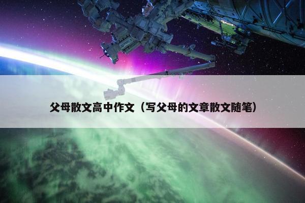 父母散文高中作文（写父母的文章散文随笔）
