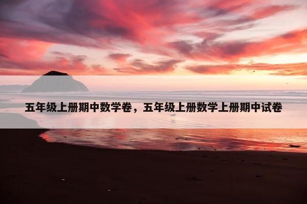 五年级上册期中数学卷，五年级上册数学上册期中试卷