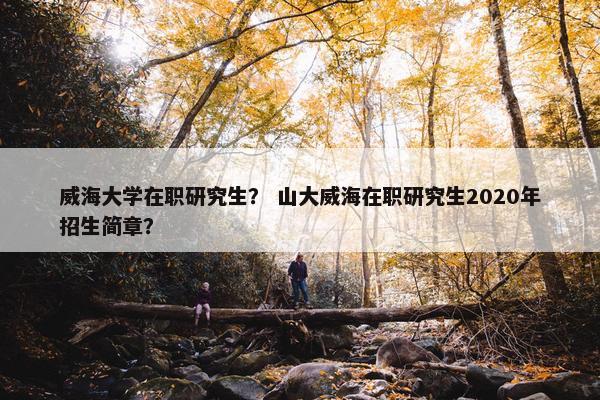 威海大学在职研究生？ 山大威海在职研究生2020年招生简章？