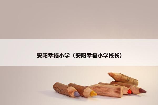 安阳幸福小学（安阳幸福小学校长）