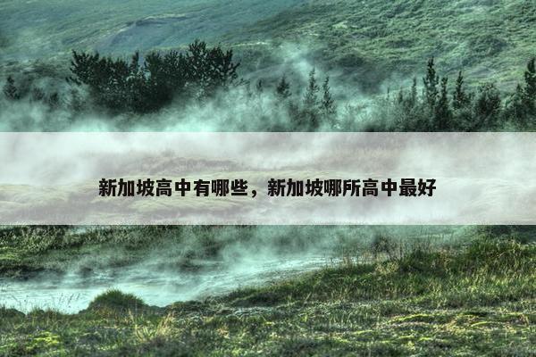 新加坡高中有哪些，新加坡哪所高中最好
