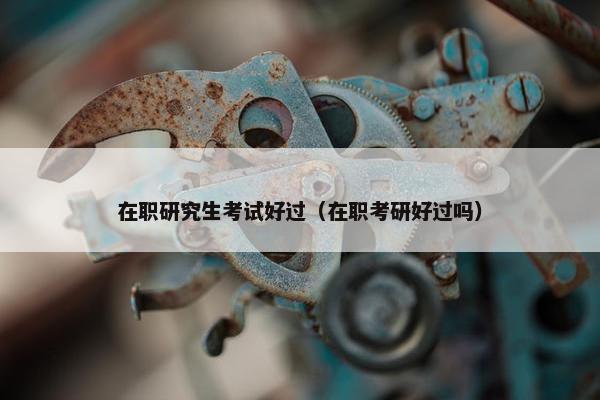 在职研究生考试好过（在职考研好过吗）