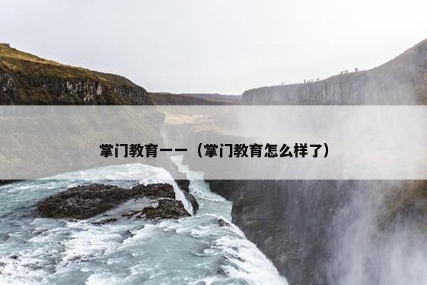 掌门教育一一（掌门教育怎么样了）