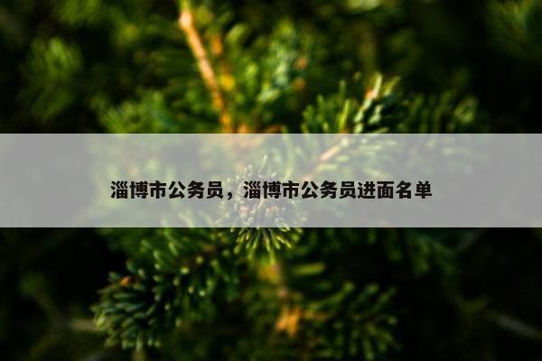 淄博市公务员，淄博市公务员进面名单