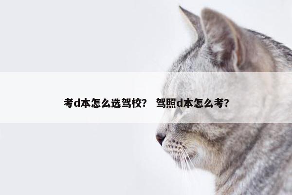 考d本怎么选驾校？ 驾照d本怎么考？
