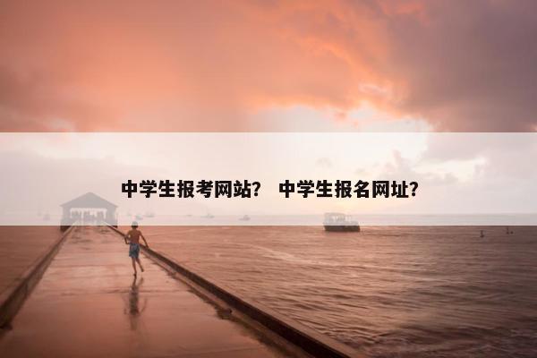 中学生报考网站？ 中学生报名网址？