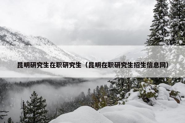 昆明研究生在职研究生（昆明在职研究生招生信息网）