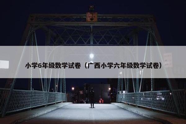 小学6年级数学试卷（广西小学六年级数学试卷）