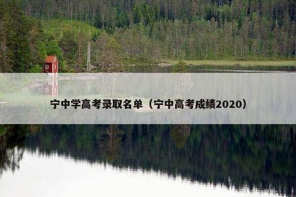 宁中学高考录取名单（宁中高考成绩2020）
