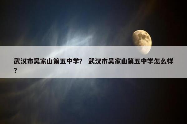 武汉市吴家山第五中学？ 武汉市吴家山第五中学怎么样？