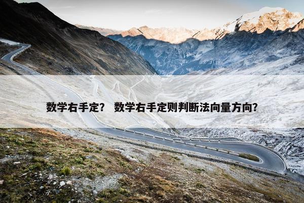 数学右手定？ 数学右手定则判断法向量方向？