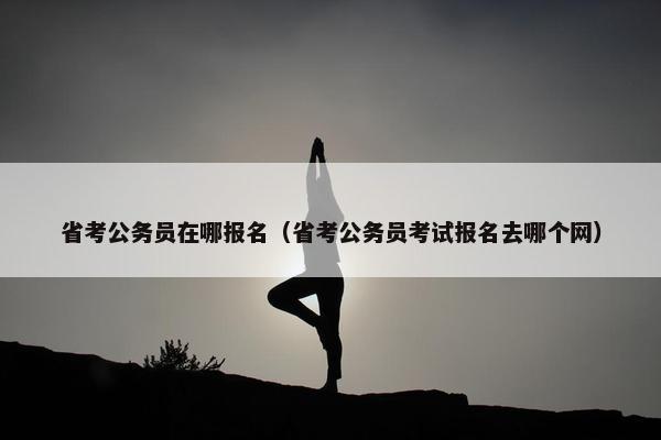 省考公务员在哪报名（省考公务员考试报名去哪个网）