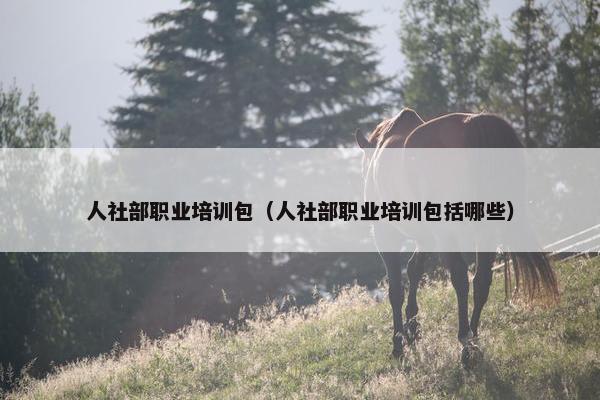 人社部职业培训包（人社部职业培训包括哪些）