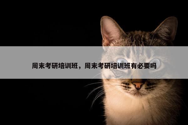 周末考研培训班，周末考研培训班有必要吗