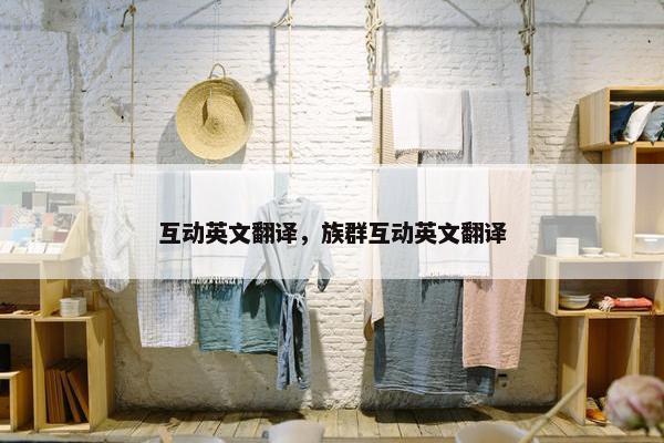 互动英文翻译，族群互动英文翻译