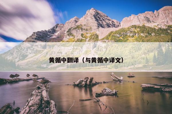 黄循中翻译（与黄循中译文）