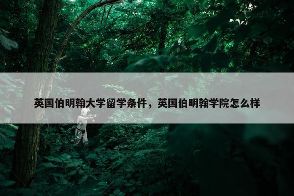 英国伯明翰大学留学条件，英国伯明翰学院怎么样