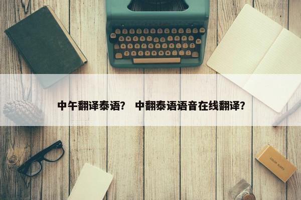 中午翻译泰语？ 中翻泰语语音在线翻译？
