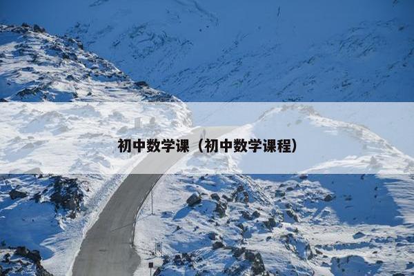 初中数学课（初中数学课程）