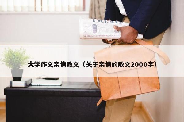 大学作文亲情散文（关于亲情的散文2000字）