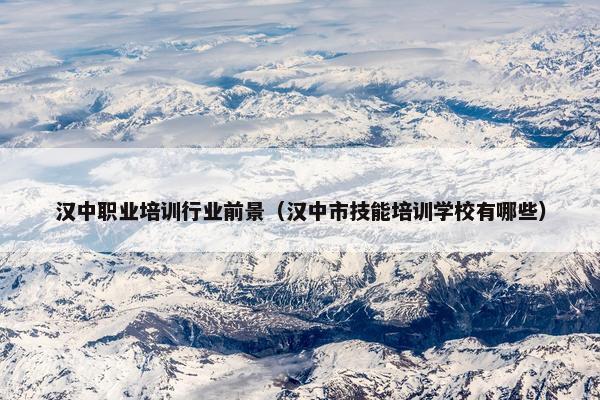 汉中职业培训行业前景（汉中市技能培训学校有哪些）