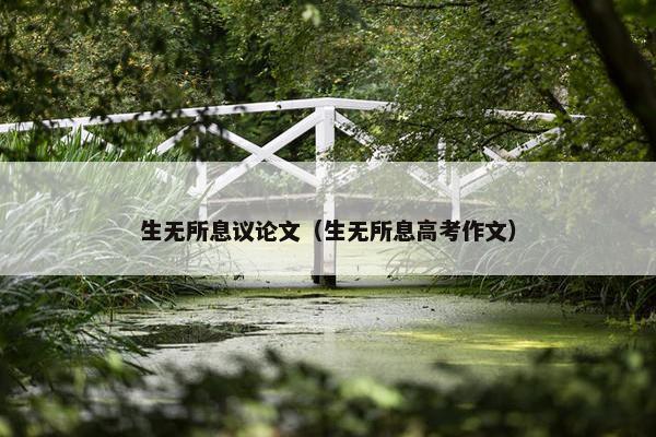 生无所息议论文（生无所息高考作文）