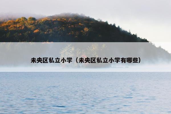 未央区私立小学（未央区私立小学有哪些）