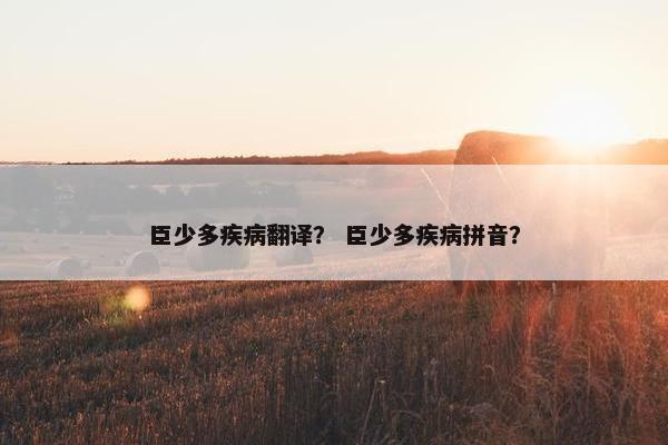 臣少多疾病翻译？ 臣少多疾病拼音？